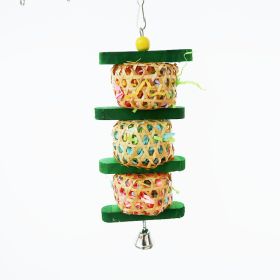 Parrot Supplies Bird Toy Rattan Woven Paper Silk Wood Gnawing Skewers