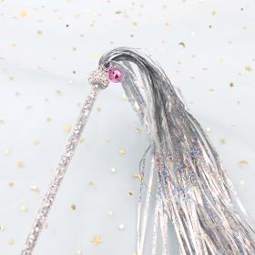 Ringing Paper Tassel Cat Teaser Toy (Option: Silver-About 2640cm Long)