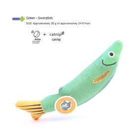 Relieving Stuffy Molars Catnip Toy (Option: Green Broadsword Fish)