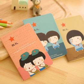 Special Korean stationery cute cartoon book wholesale student children notebook gift small gifts (Option: 116red scarf)