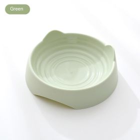 New Plastic Ear Thread Pet Bowl (Option: Large Size-Green)