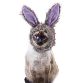 Curly Hair Pet Hat Cat Funny Dress Up Pet Products (Option: Grey Rabbit-Average Size)