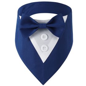 Pet Tie Banquet Suit Triangular Binder (Option: Blue-L)