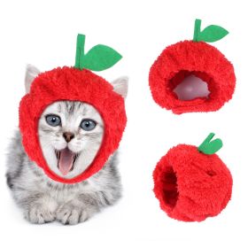 Curly Hair Pet Hat Cat Funny Dress Up Pet Products (Option: Apple-Average Size)