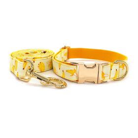 Yellow Banana Dog Traction Rope (Option: Collar and traction rope-XL)