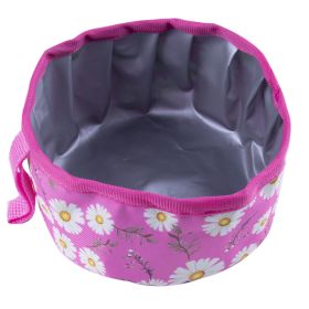 Oxford Cloth Outdoor Portable Folding Food Basin (Option: Little Daisy)