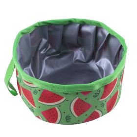 Oxford Cloth Outdoor Portable Folding Food Basin (Option: Watermelon)