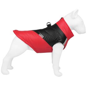 Pet Clothing Waterproof Reflective Dog Clothes Warm (Option: Red-M)