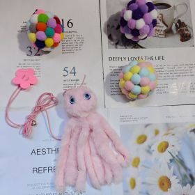 Household Adjustable Cat Teaser Toy (Option: Pink Small Octopus-Caterpillar Toys)