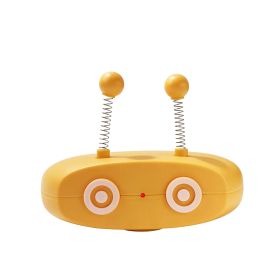 Cat Toy Electric Laser Cat Teaser Turntable Rechargeable Smart (Color: Yellow)